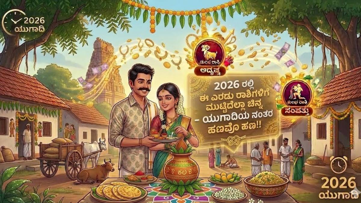2026 ರಲ್ಲಿ ಈ ಎರಡು ರಾಶಿಗಳಿಗೆ ಮುಟ್ಟಿದ್ದೆಲ್ಲಾ ಚಿನ್ನ - ಯುಗಾದಿ ನಂತರ ಹಣವೊ ಹಣ!! ನಿಮ್ಮ ರಾಶಿ ಇದೆಯಾ ಚೆಕ್ ಮಾಡಿಕೊಳ್ಳಿ