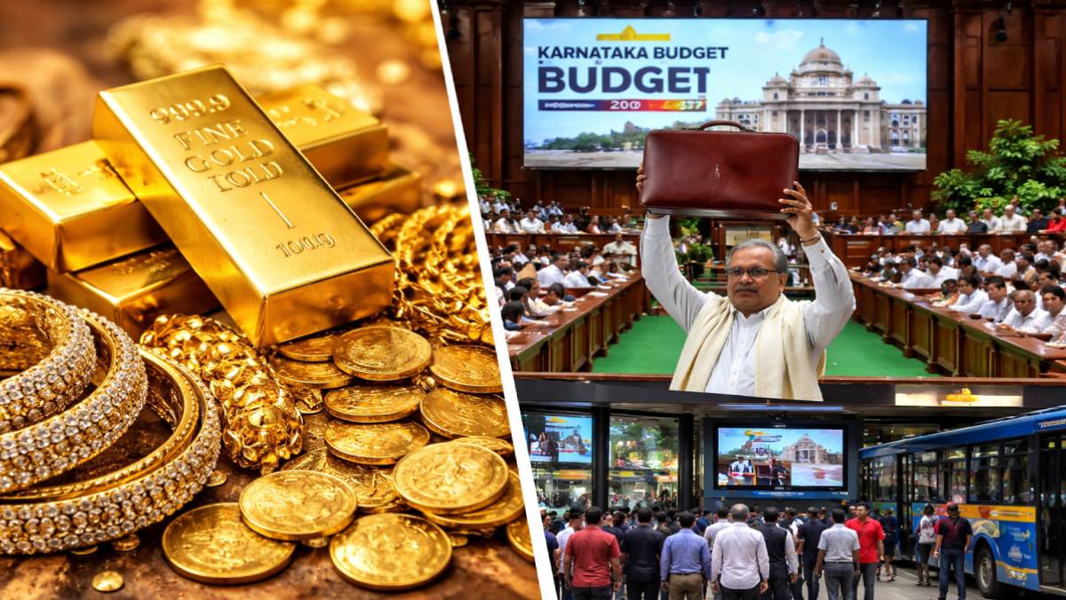 ಕರ್ನಾಟಕ ಬಜೆಟ್ ನಡುವೆ ಪಾತಾಳ ಕುಸಿತ ಕಂಡ ಚಿನ್ನದ ಬೆಲೆ - ಅಸಲಿಗೆ ಇಂದಿನ ಬಂಗಾರದ ರೇಟ್ ಎಷ್ಟು ಗೊತ್ತಾ?
