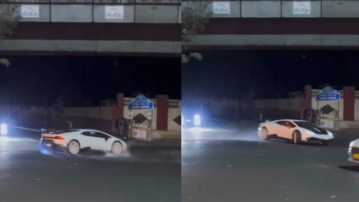 ನಡುರಸ್ತೆಯಲ್ಲಿ ಗಿರಗಿರನೆ ತಿರುಗಿದ ಲಂಬೋರ್ಗಿನಿ: ಬೆಚ್ಚಿಬಿದ್ದ ವಾಹನ ಸವಾರರು; | Photo Credit: X@harishupadhya