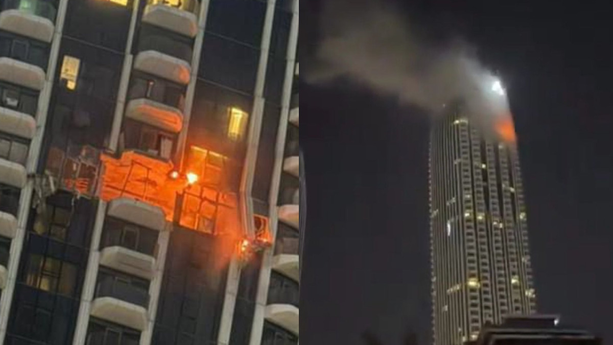 Dubai Creek Harbour Drone Strike: Fire Breaks Out After Drone Hits Luxury Tower