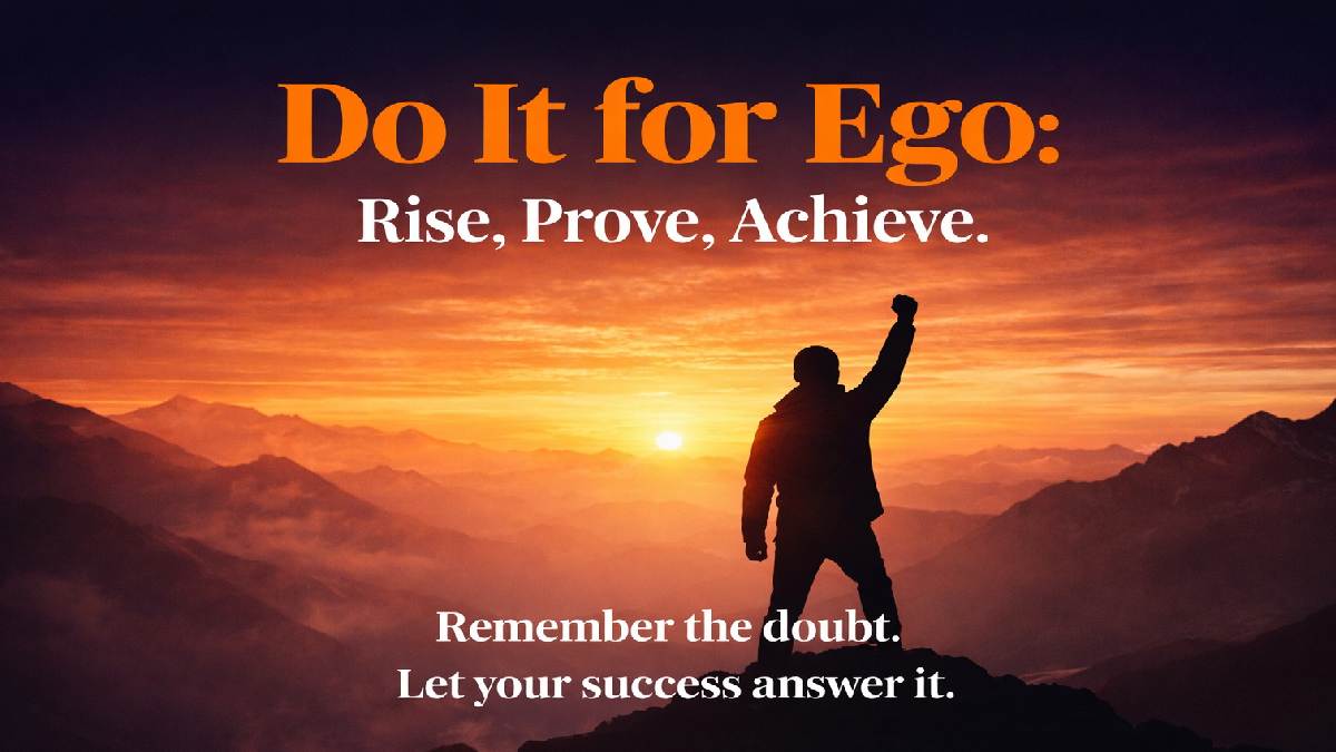 Do It for Ego: Rise, Prove, Achieve