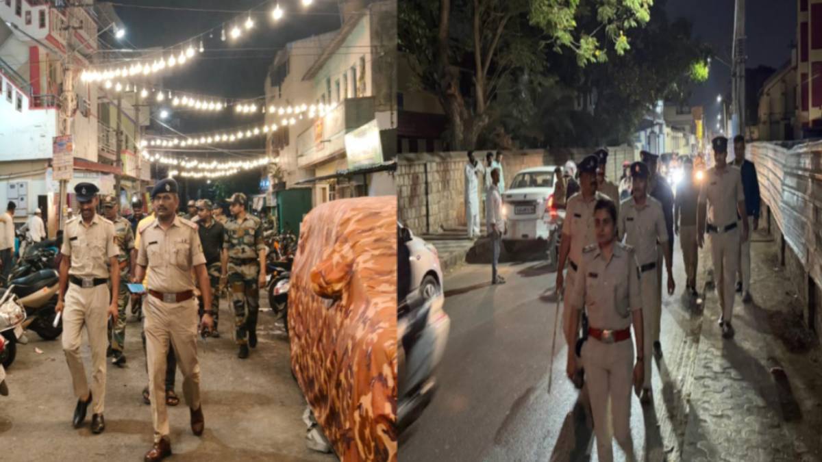 ಹಬ್ಬದೂಟ ಸವಿಯುವ ಮುನ್ನ ಪೊಲೀಸರ 'ರೌಂಡ್ಸ್' - ಯುಗಾದಿ ರಾಮದಾನ್‌ ಹಬ್ಬಕ್ಕೆ ಮೈಸೂರಿನಲ್ಲಿ ಬಾರಿ ಬಿಗಿ ಭದ್ರತೆ!!