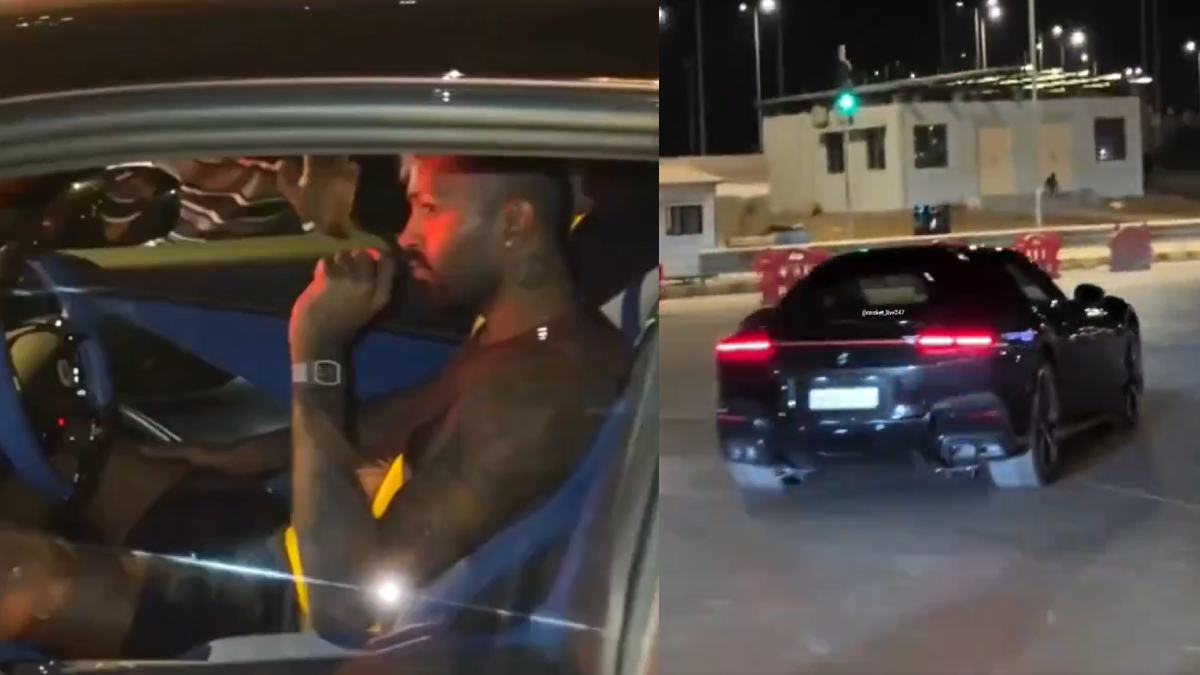 Hardik Pandya Drives Ferrari 12Cilindri Shirtless in Mumbai, Video Goes Viral