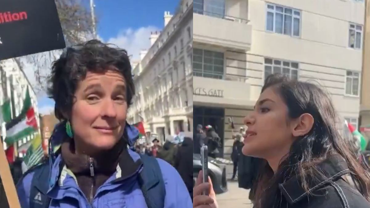 Iranian Woman Confronts Protestor in London, Shares Painful Story of Imprisonment and Loss