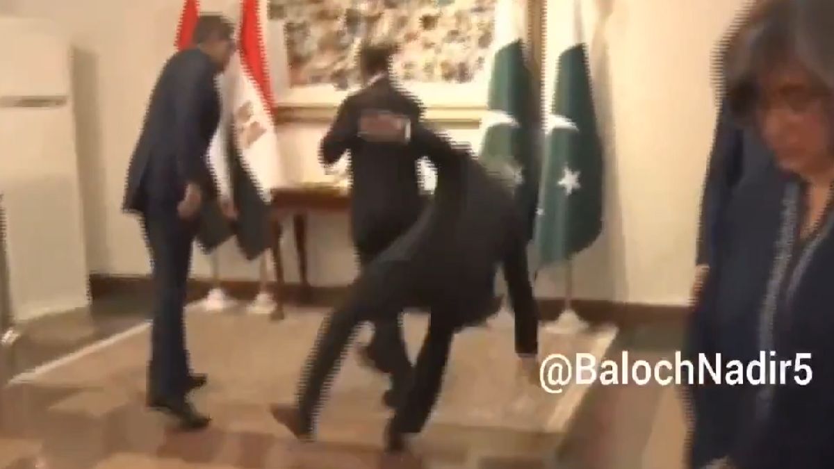 Pakistan Deputy PM Ishaq Dar Falls at Foreign Office While Welcoming Ministers, Remains Safe