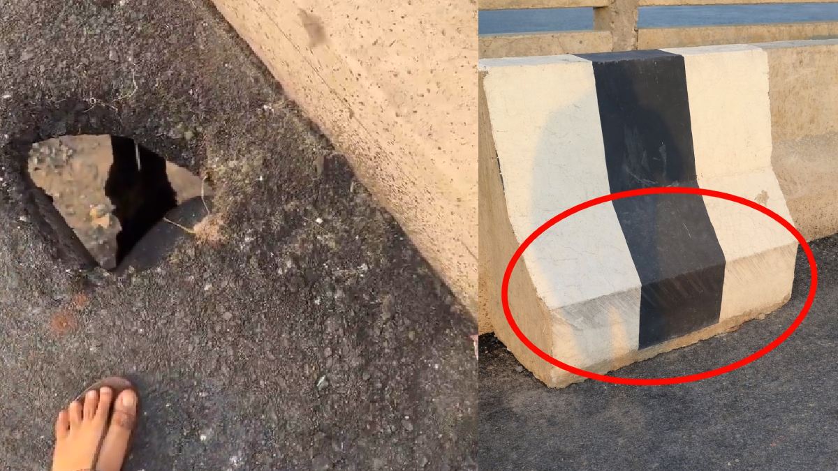 Citizens Fear Accidents as Jersey Barriers Installed Instead of Fixing Damaged Overbridge