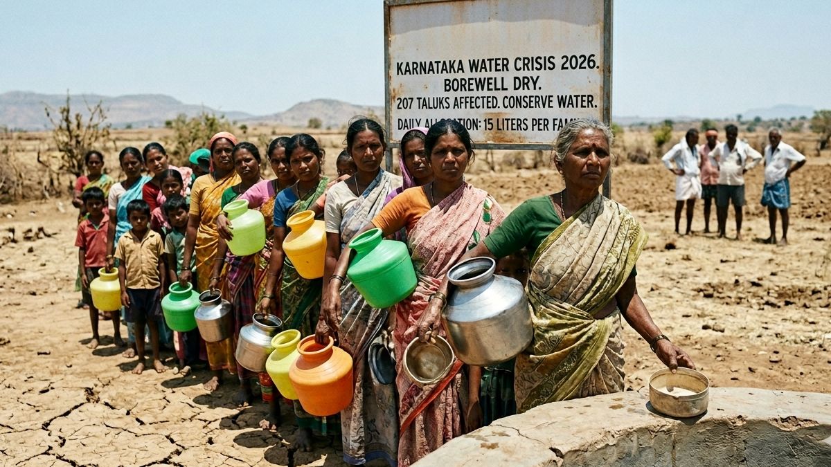 Karnataka Water Crisis: 207 Taluks at Risk as Summer Heat Intensifies
