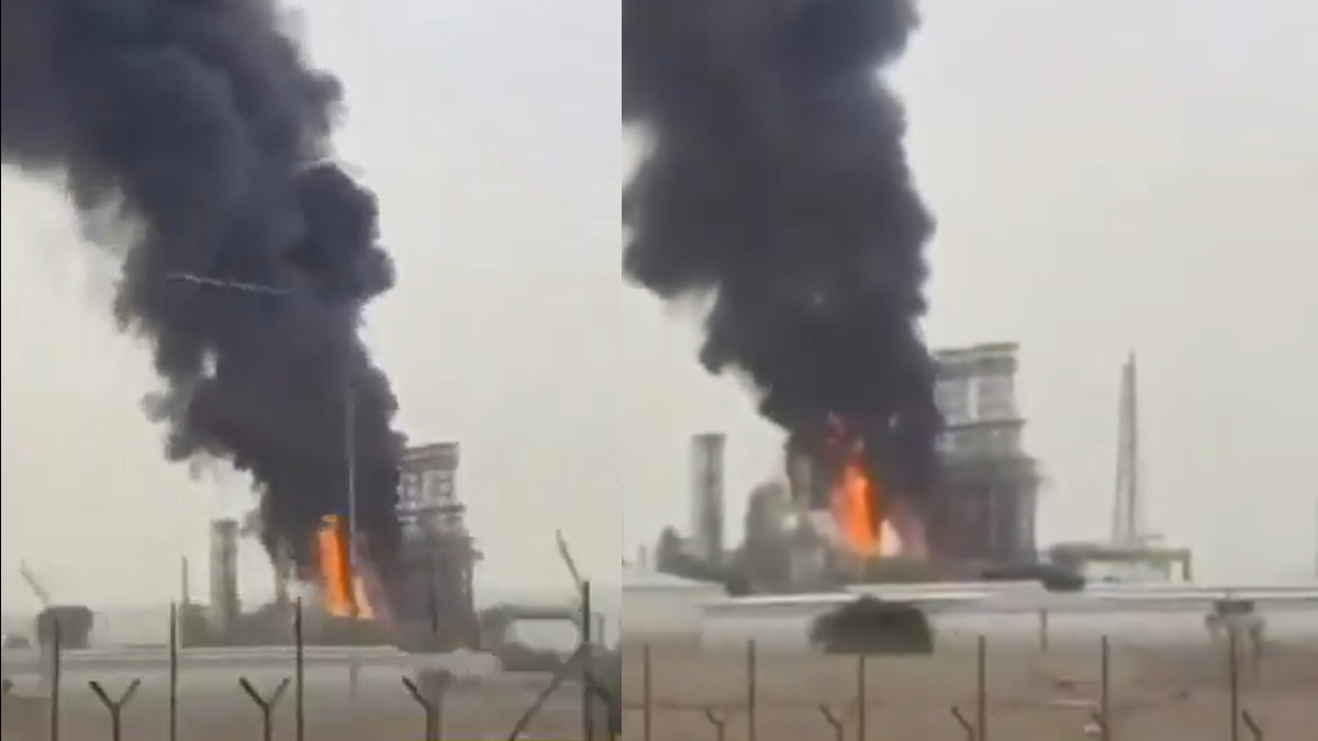 Kuwait Refinery Attack: Mina Al-Ahmadi Hit by Iranian Drones, Fire Breaks Out