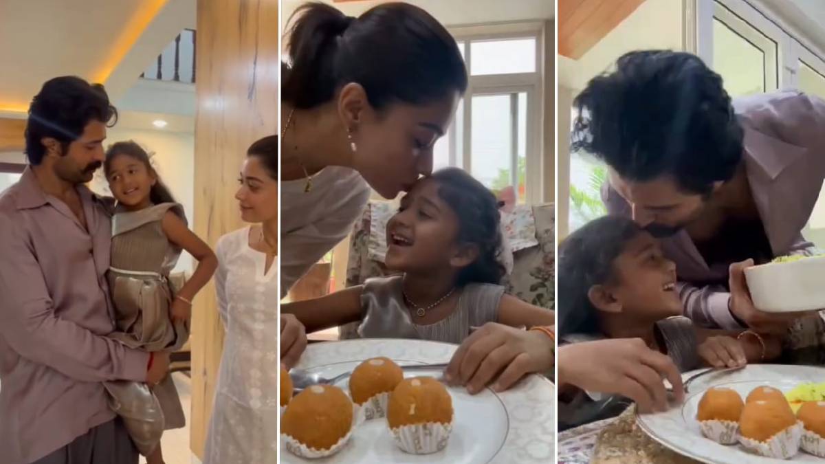 ಮದುವೆಗೆ ಕರೆಯಲಿಲ್ಲವೆಂದು ಬೇಸರ ಮಾಡಿದ್ದ ಬಾಲಕಿ - ಮನೆಗೆ ಕರೆಸಿ ಲಡ್ಡು ಬಡಿಸಿದ ವಿಜಯ್-ರಶ್ಮಿಕಾ!!