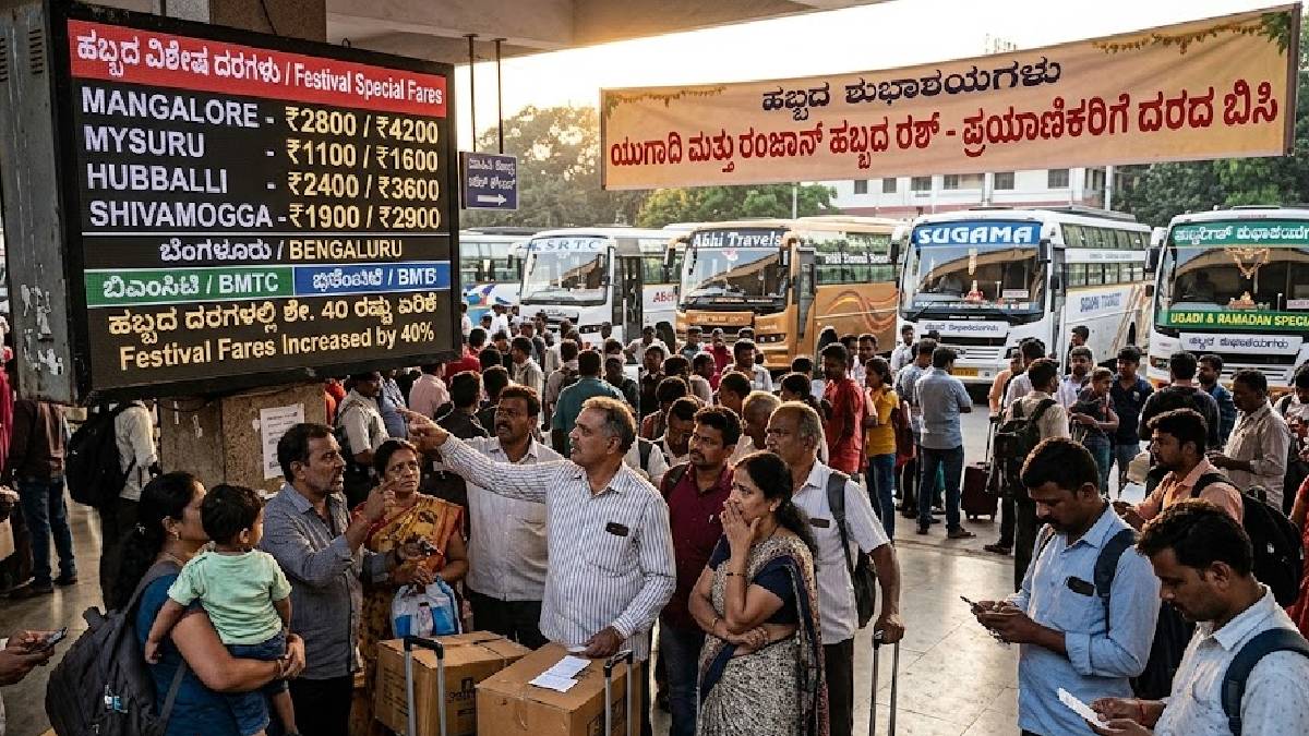 ಬೆಂಗಳೂರು ಟು ಮೈಸೂರು ₹2,500, ಯುಗಾದಿ-ರಂಜಾನ್ ಸಂಭ್ರಮದ ನಡುವೆ ಖಾಸಗಿ ಬಸ್ ಮಾಲೀಕರಿಂದ 'ಲೂಟಿ' ಶುರು?