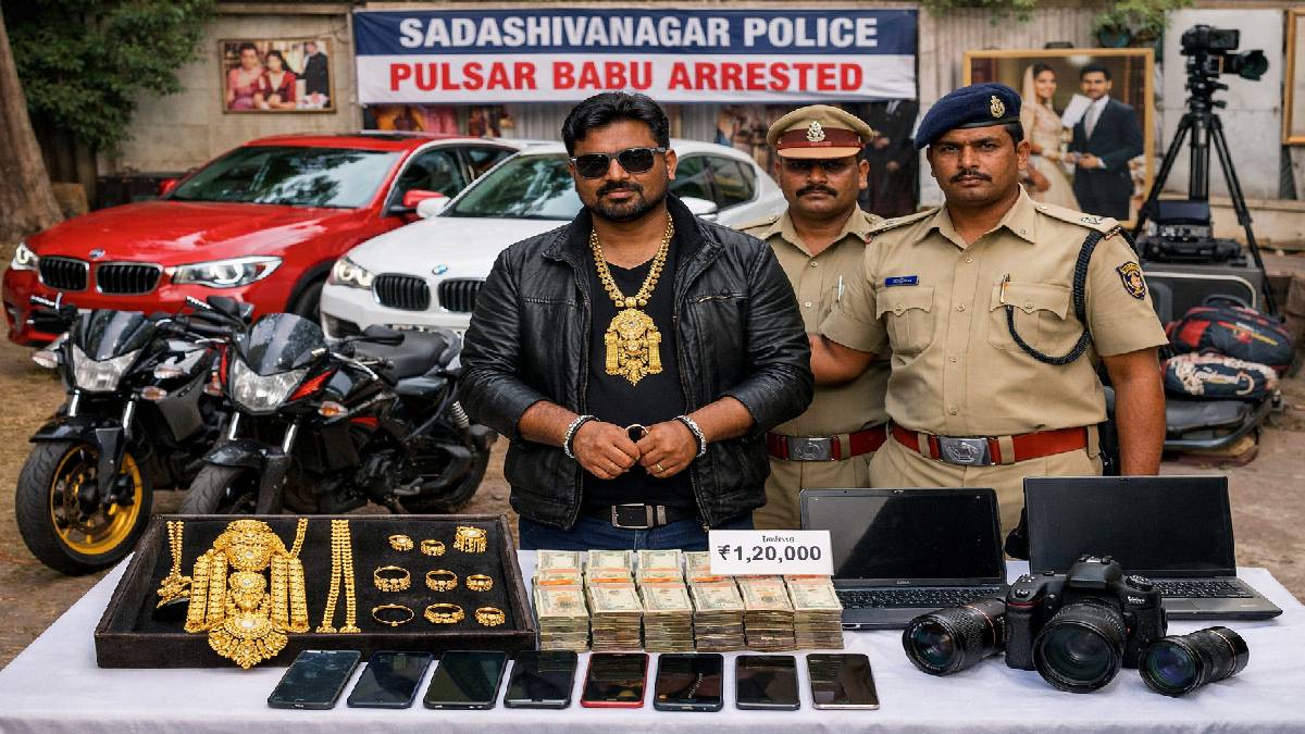 ಪಲ್ಸರ್ ಬಾಬು - ಪ್ಯಾಲೇಸ್ ಗ್ರೌಂಡ್ ಮದುವೆಯಲ್ಲಿ ರೆಡ್ ಹ್ಯಾಂಡ್ ಆಗಿ ಸಿಕ್ಕಿಬಿದ್ದ 19 ಕೇಸ್‌ಗಳ ಕಿಲಾಡಿ ಕಳ್ಳ!!