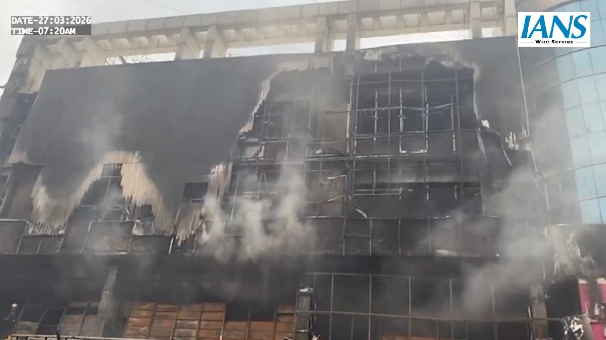 Noida Fire: Vishal Mega Mart Gutted Near Sector 76 Metro Station