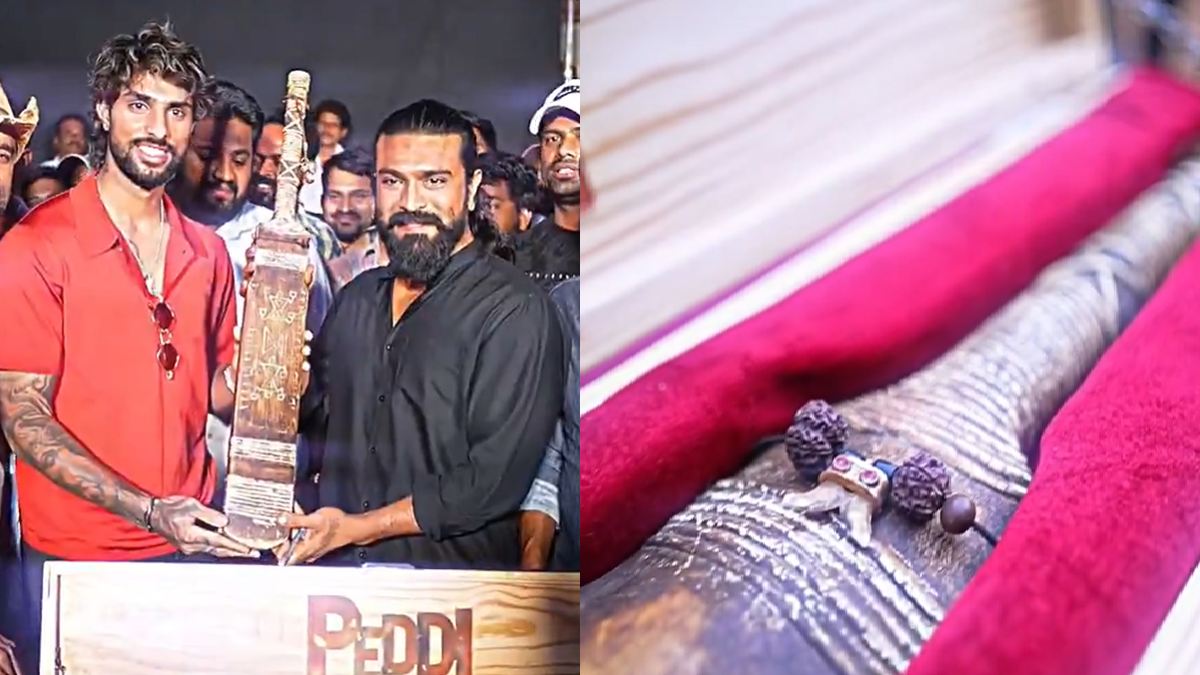 Ram Charan’s Gift of “Peddi” Bat to Tilak Varma Creates Cinema–Cricket Magic