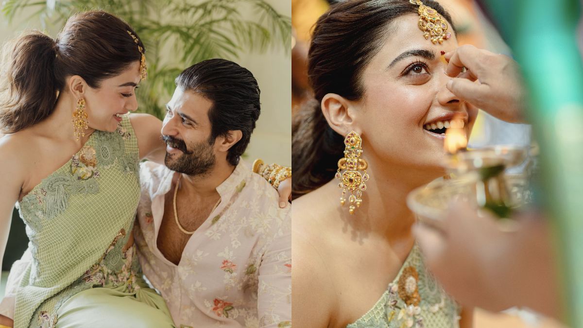 Rashmika Mandanna’s Haldi Ceremony Photos Go Viral, Fans Celebrate Her Joyful Wedding Rituals