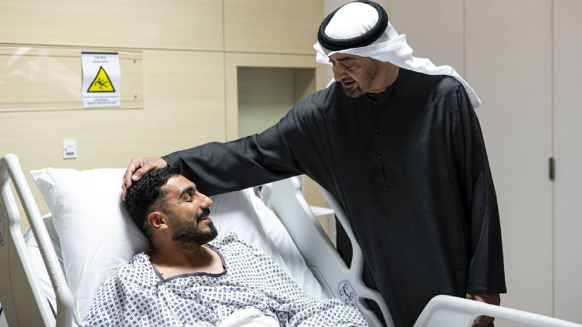 Sheikh Mohamed bin Zayed Shows Compassion Visiting Victims of Recent Attacks