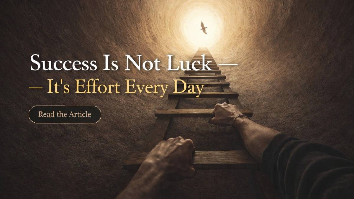 Success Is Not Luck – It’s Every Day We Work Hard