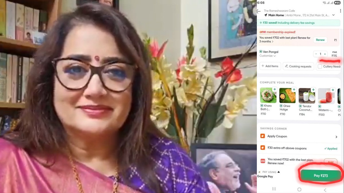 Sumalatha Ambareesh Slams Swiggy Over ₹273 Bill for ₹115 Pongal