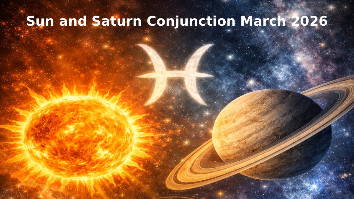 Sun and Saturn Conjunction March 2026 in Pisces: Effects on Zodiac Signs & Remedies
