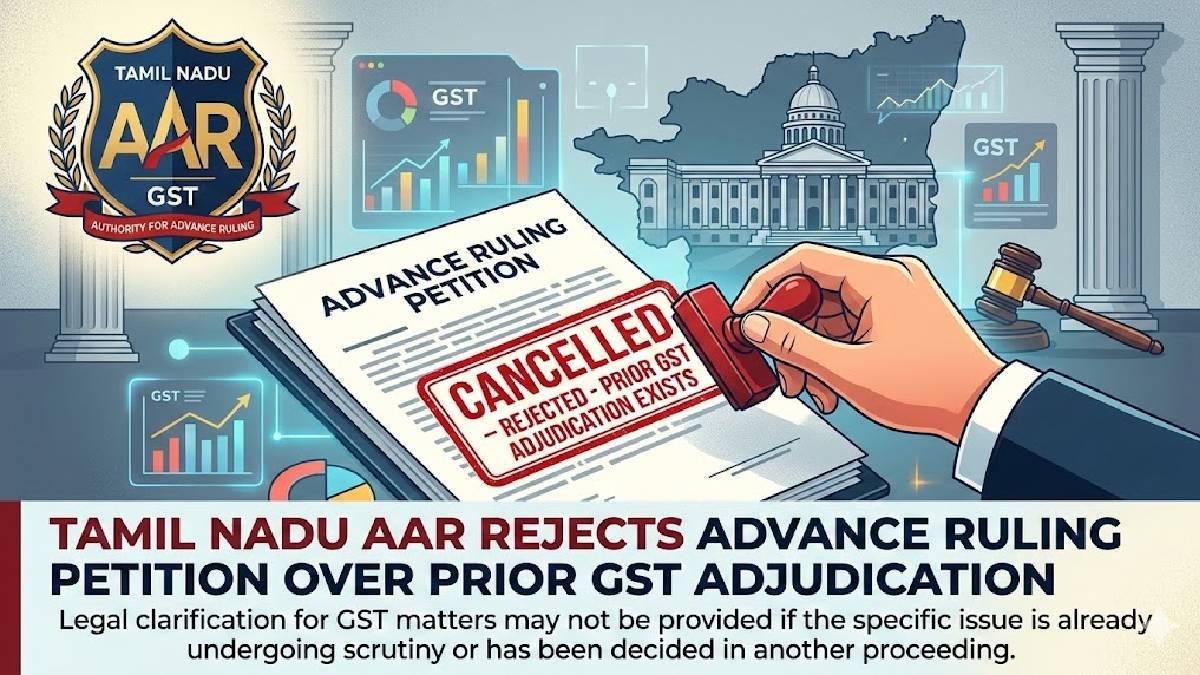 Tamil Nadu AAR Rejects Advance Ruling Petition Over Prior GST Adjudication