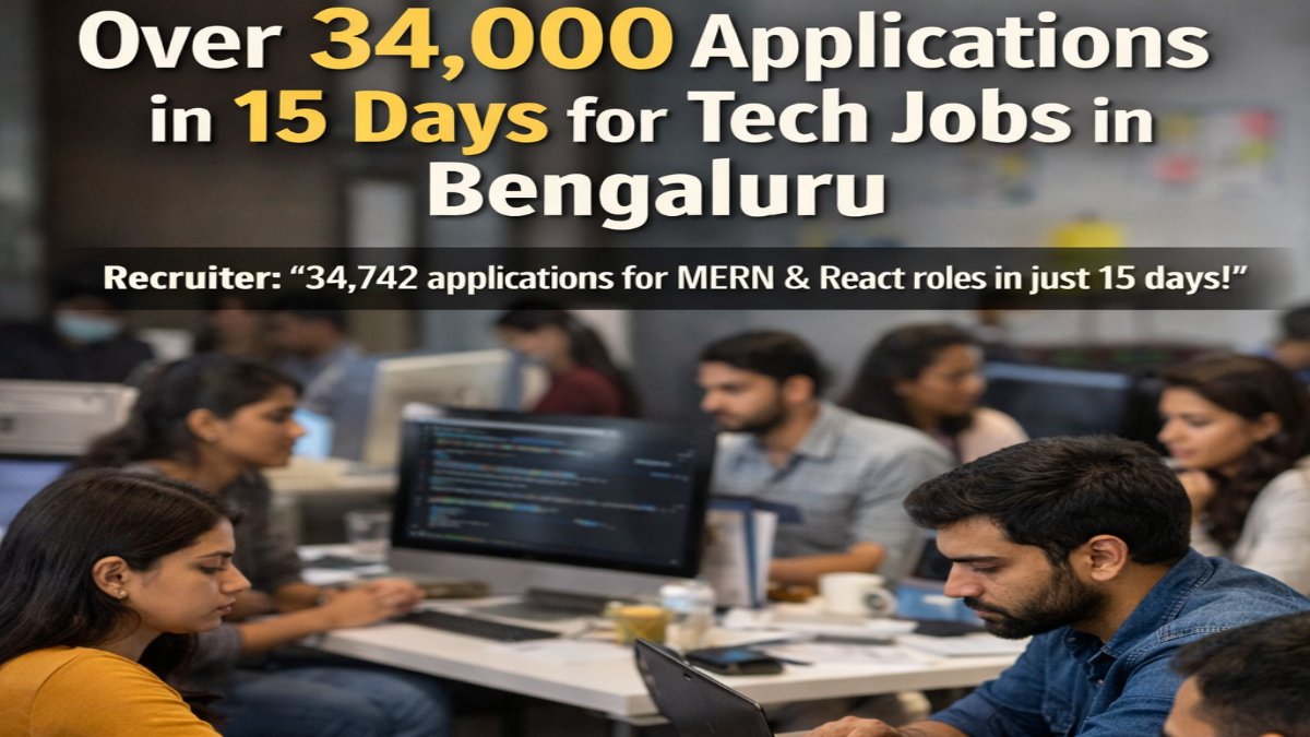 34,000 Applications in 15 Days for Tech Jobs in Bengaluru, Recruiter Reveals