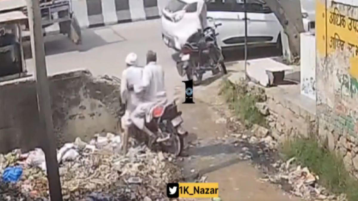 Rajasthan Shock: Two Elderly Men Fall into Open Drain at Gulabpura Bus Stand