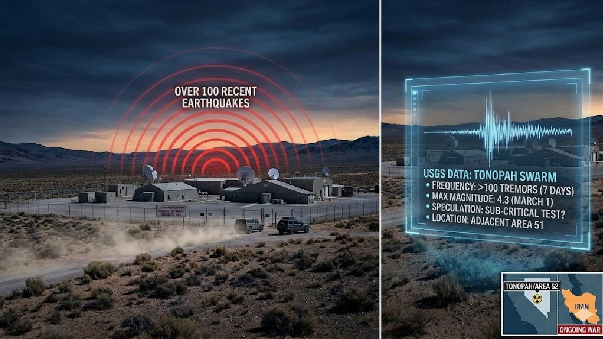 US Testing Nuclear Bombs Amid Iran War? Over 100 Mysterious Quakes Rattle Military Base Near Area 51