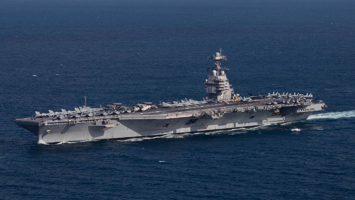 World’s Largest Warship USS Gerald R. Ford Enters Red Sea Amid Rising Tensions