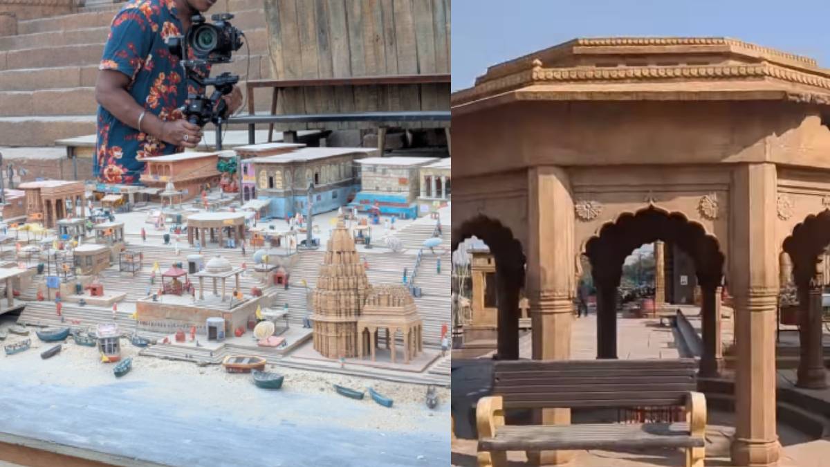 700 ಅಡಿ ಸೆಟ್‌ನಲ್ಲಿ ಕಾಶಿ ಮರುಕಳಿಕೆ! ರಾಜಮೌಳಿ ಮತ್ತೊಮ್ಮೆ ಮ್ಯಾಜಿಕ್! | Photo Credit: varanasimovie/p/DWRkzz5CTNT/ | varanasimovie/reel/DWRrX_lpMfR/