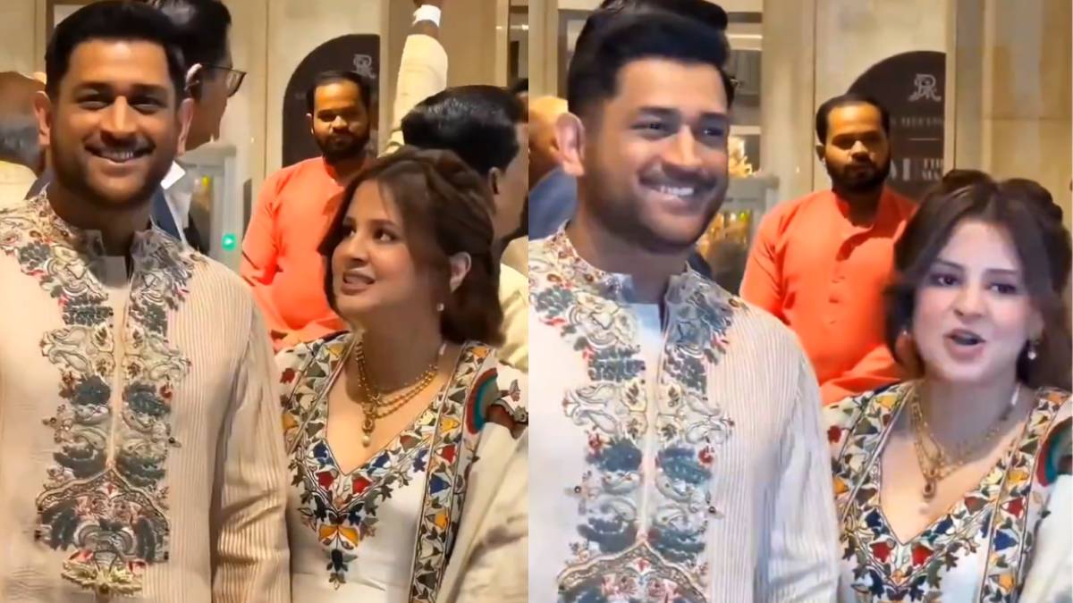 ಸಚಿನ್ ಪುತ್ರ ಅರ್ಜುನ್ ವಿವಾಹ ಸಂಭ್ರಮ - ಪತ್ನಿ ಸಾಕ್ಷಿ ಜೊತೆ ಮಿಂಚಿದ 'ಕ್ಯಾಪ್ಟನ್ ಕೂಲ್' ಧೋನಿ!! ವಿಡಿಯೋ;