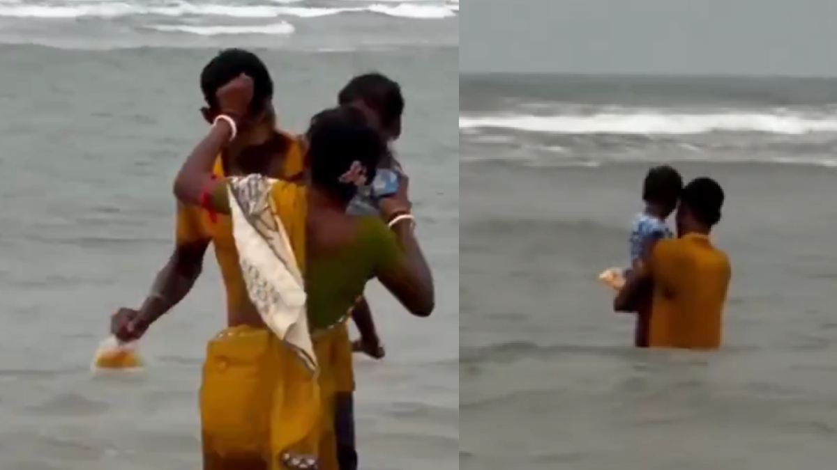 At Waves: Wife Confronts Drunk Husband to Save Child at Beach