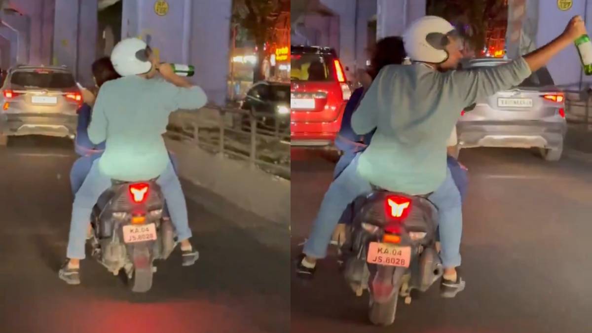 ಕಾನೂನಿನ ಭಯವೇ ಇಲ್ವಾ? ಬಿಟಿಎಂ ರಸ್ತೆಯಲ್ಲಿ ಮದ್ಯ ಸೇವಿಸುತ್ತಾ ಬೈಕ್ ಓಡಿಸಿದ ಯುವಕರ ದರ್ಪ - ವಿಡಿಯೋ ವೈರಲ್!!