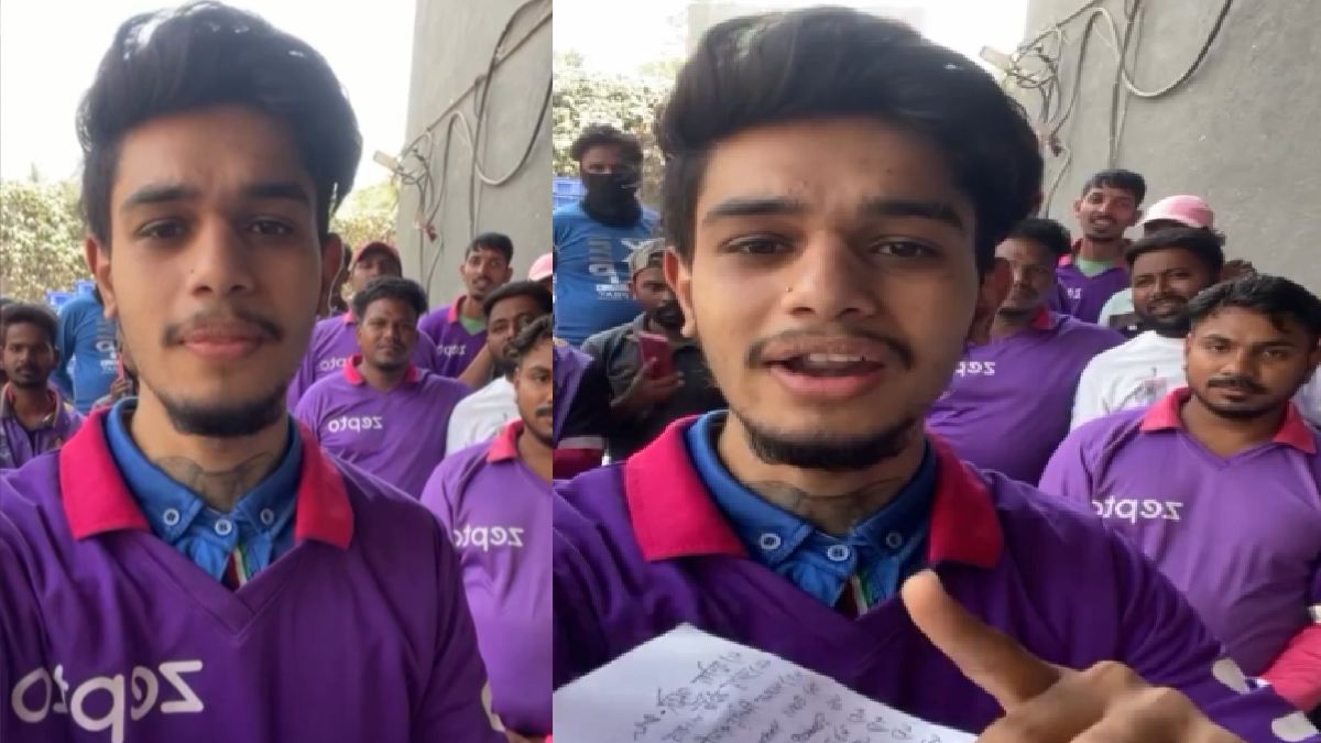 Zepto Riders Protest Against Low Pay, Demand Fair Wages for Survival and Justice