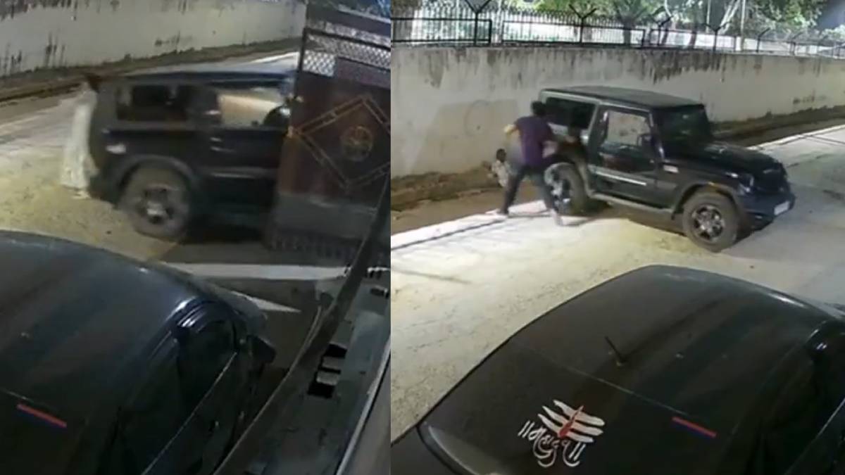 ಪಾರ್ಕಿಂಗ್ ಮಾಡುವಾಗ ನಿಯಂತ್ರಣ ತಪ್ಪಿದ ಥಾರ್ - ಹಿಂದಕ್ಕೆ ಬಂದ ಕಾರು ಅಜ್ಜಿ ಮೇಲೆ ಹರಿದ ಭಯಾನಕ ವಿಡಿಯೋ ವೈರಲ್!!