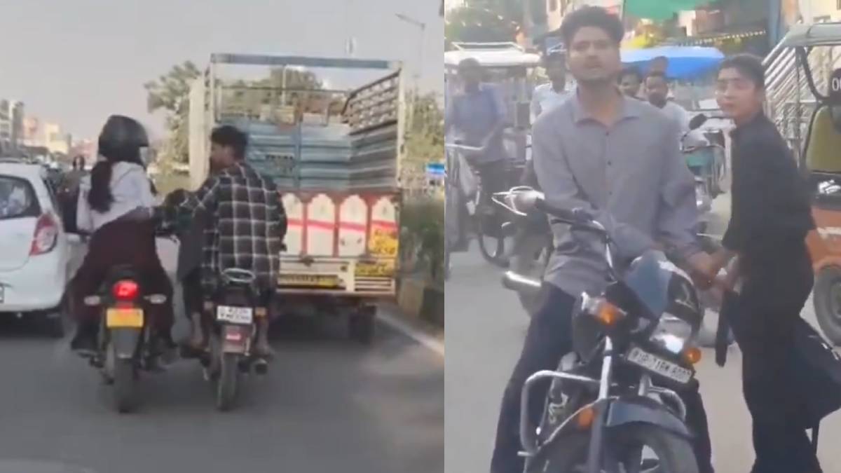 ಬೈಕಿನಲ್ಲಿ ಚಲಿಸುತ್ತಿದ್ದ ಹುಡುಗಿ ಸೊಂಟಕ್ಕೆ ಕೈ ಹಾಕಿದ ಕಿಡಿಗೇಡಿ - ವಿಡಿಯೋ  ನೋಡಿ ಗರಂ ಆದ ನೆಟ್ಟಿಗರು!!