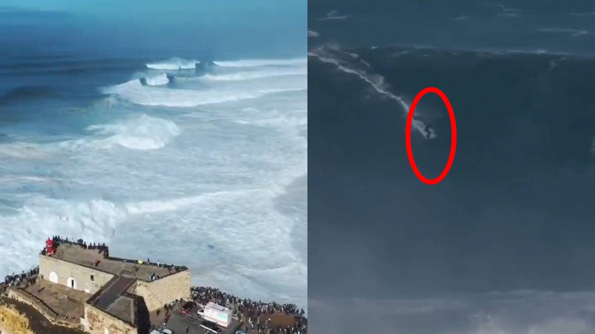 ಸಾಗರದ ಅಲೆಗಳ ಮೇಲೆ ಸವಾರಿ - 26.2 ಮೀಟರ್ ಎತ್ತರದ ಅಲೆ ಏರಿ ವಿಶ್ವ ದಾಖಲೆ ಬರೆದ ಯುವಕ!! ಭಯಂಕರ ವಿಡಿಯೋ;