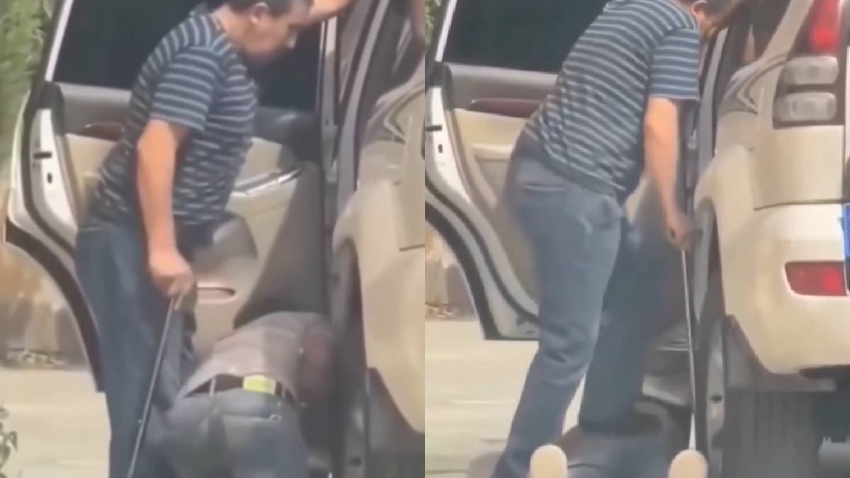Son Lies Down to Help Disabled Father Enter Car, Viral Video Inspires Millions