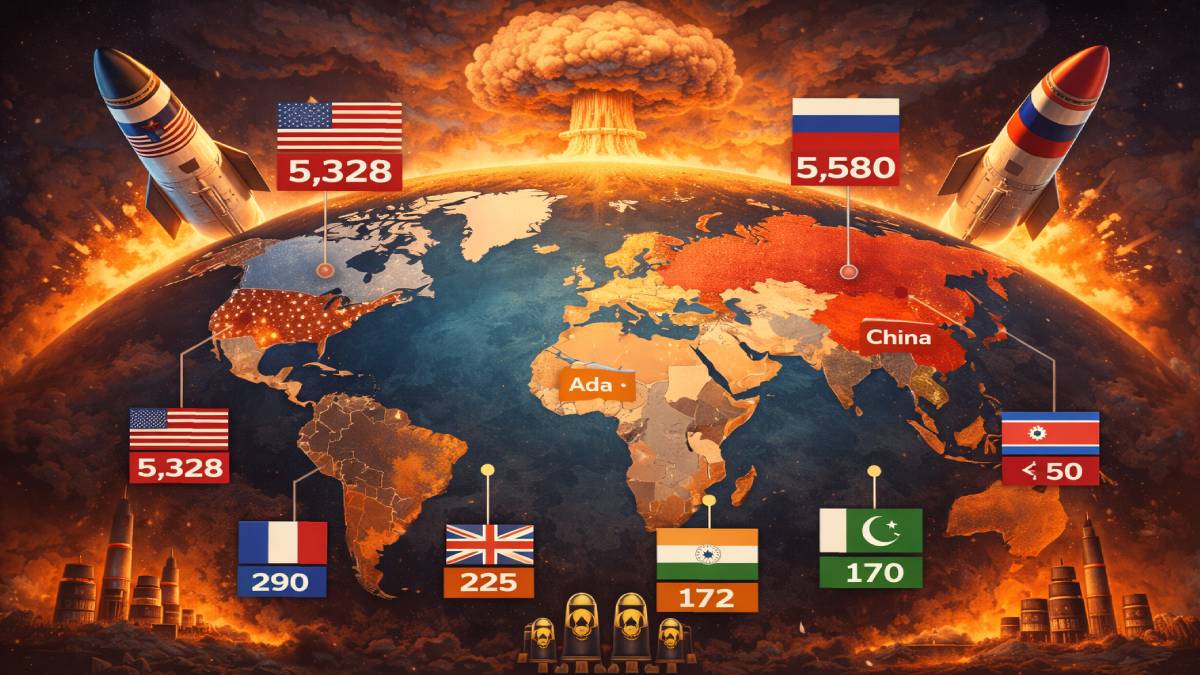 ಜಗತ್ತಿನ 'ಅಣು' ಬಾಂಬ್ ಕಿಂಗ್ ಯಾರು? ಅತಿ ಹೆಚ್ಚು ಅಣ್ವಸ್ತ್ರ ಹೊಂದಿರೋ ಟಾಪ್ ದೇಶಗಳ ಪಟ್ಟಿ ಇಲ್ಲಿದೆ!!