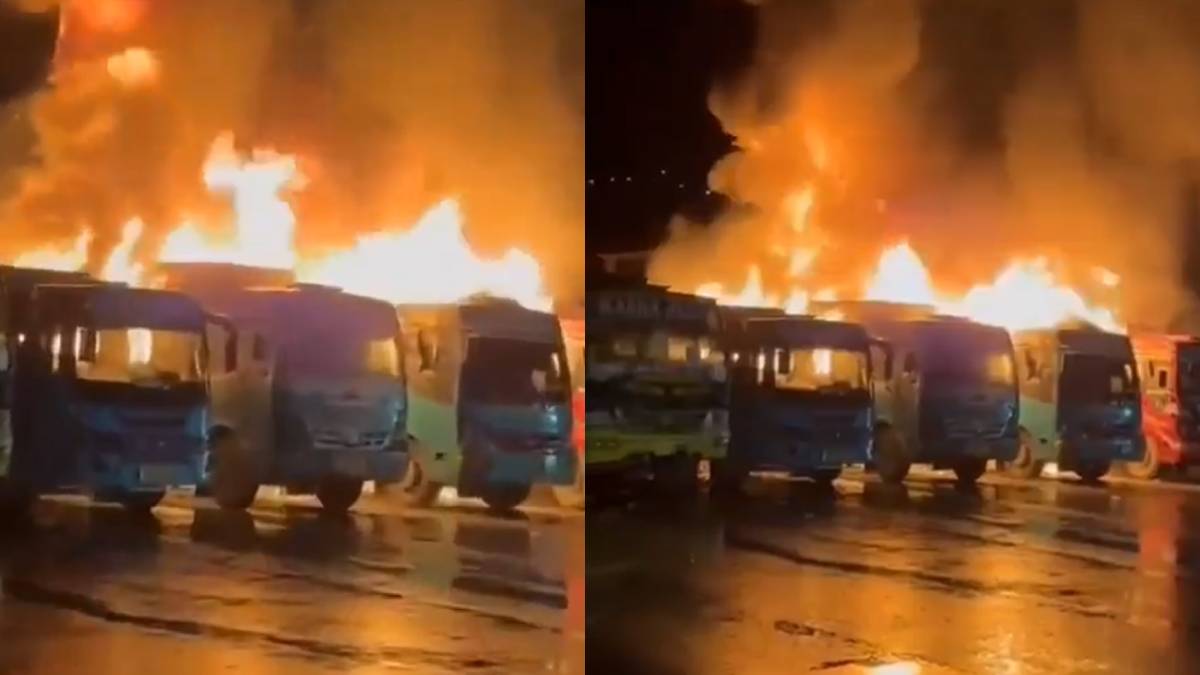 ಬಸ್ ನಿಲ್ದಾಣದಲ್ಲಿ ಬೆಂಕಿ ಅವಾಂತರ: ನೋಡನೋಡುತ್ತಿದ್ದಂತೆ ಸುಟ್ಟು ಭಸ್ಮವಾದವು 7 ಬಸ್‌ಗಳು - ವಿಡಿಯೋ ಇಲ್ಲಿದೆ!!