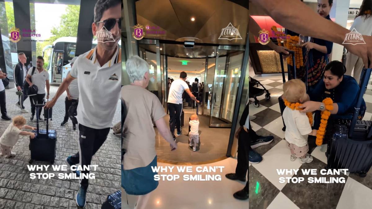 ಐಪಿಎಲ್ ಮೈದಾನದ ಹೊರಗಿನ ಕ್ಯೂಟ್ ವಿಡಿಯೋ ವೈರಲ್ - ಆಶಿಶ್ ನೆಹ್ರಾ ಬ್ಯಾಗ್ ಹೊರಲು ನೆರವಾದ ಬಟ್ಲರ್ ಪುತ್ರ!!