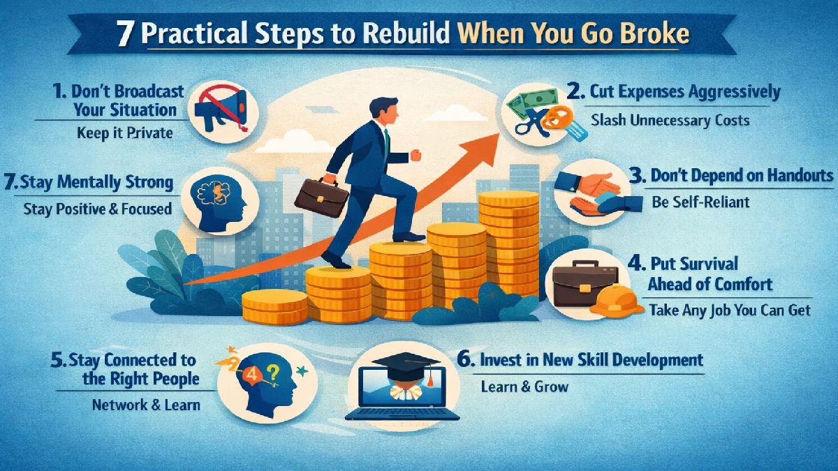 7 Practical Steps to Rebuild When You Go Broke