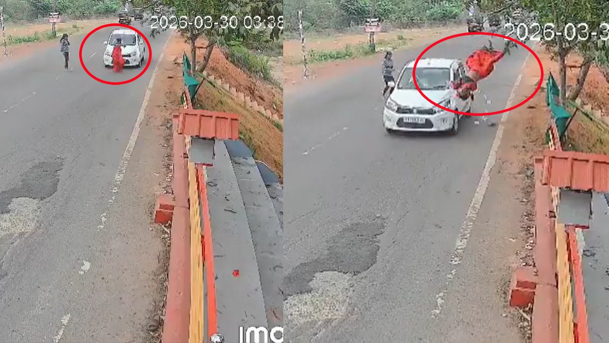 Bantwal Road Accident: Woman Injured After Speeding Car Hits Her