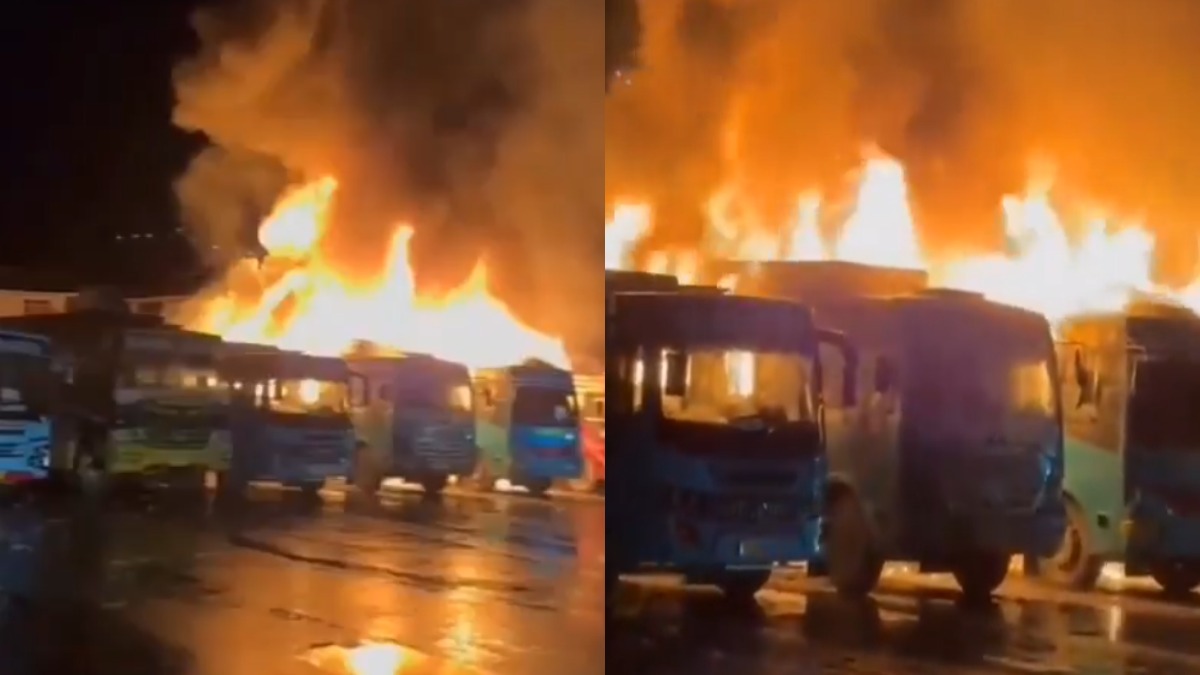 Kupwara Bus Stand Fire: Seven Buses Damaged, No Casualties