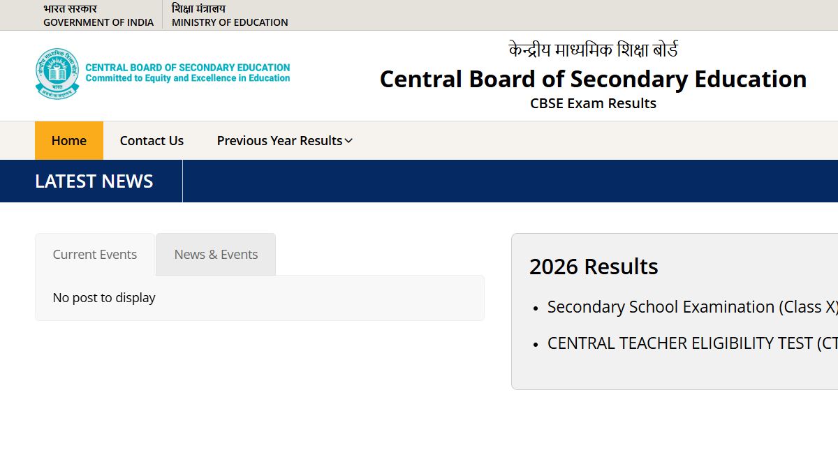 CBSE Class 10 Results 2026 Declared at results.cbse.nic.in; Here’s How to Check Your Score