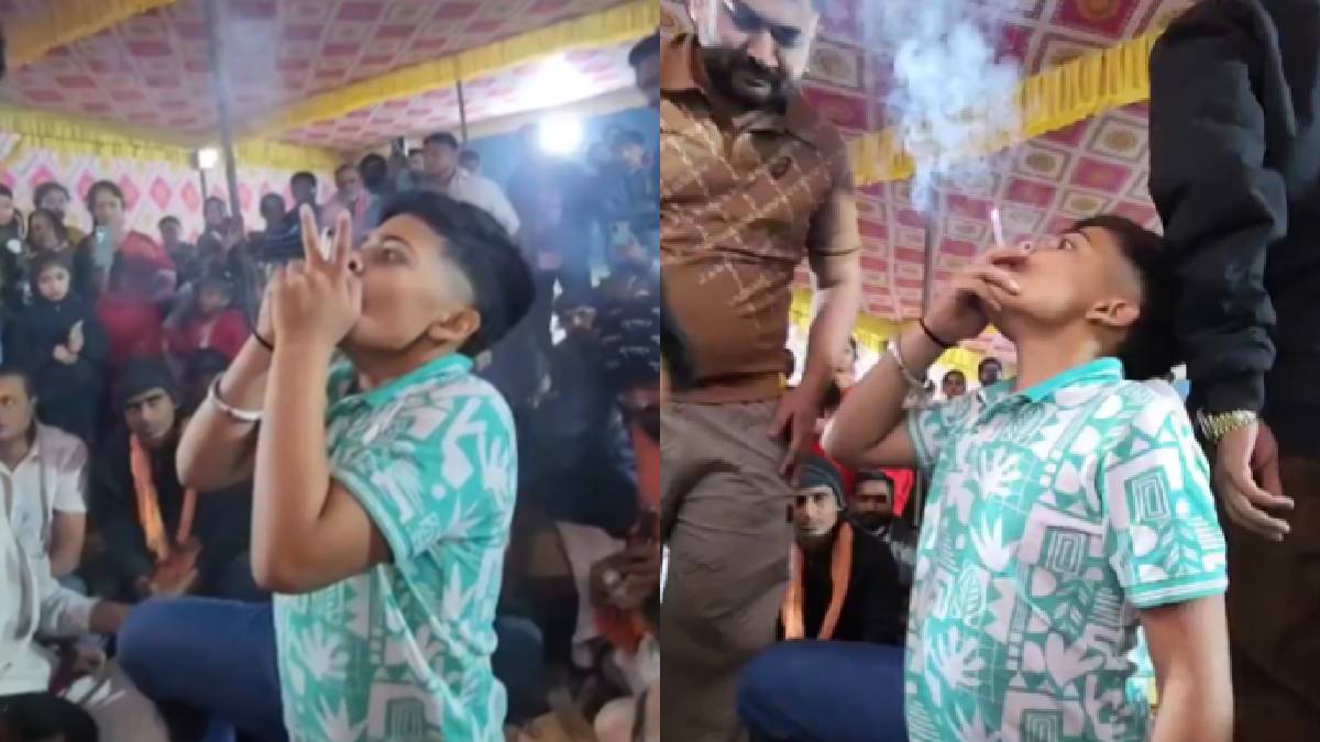 Young Boy Exploited as “Cigarette Wale Baba” in Gujarat, Crowd Applauds