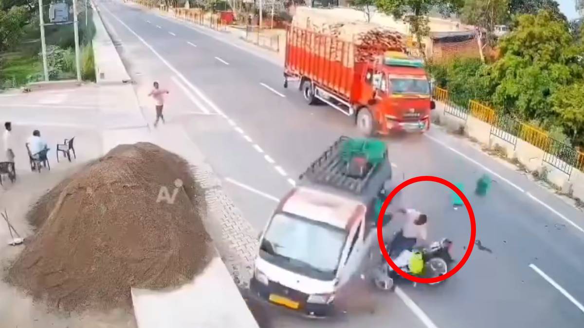 ಬ್ರೇಕ್ ಹಾಕೋ ಮುನ್ನ ಇರಲಿ ಎಚ್ಚರ - ಆಟೋ ಚಾಲಕನ ಎಡವಟ್ಟು; ಕೂದಲೆಳೆ ಅಂತರದಲ್ಲಿ ತಪ್ಪಿತು ದೊಡ್ಡ ದುರಂತ!!