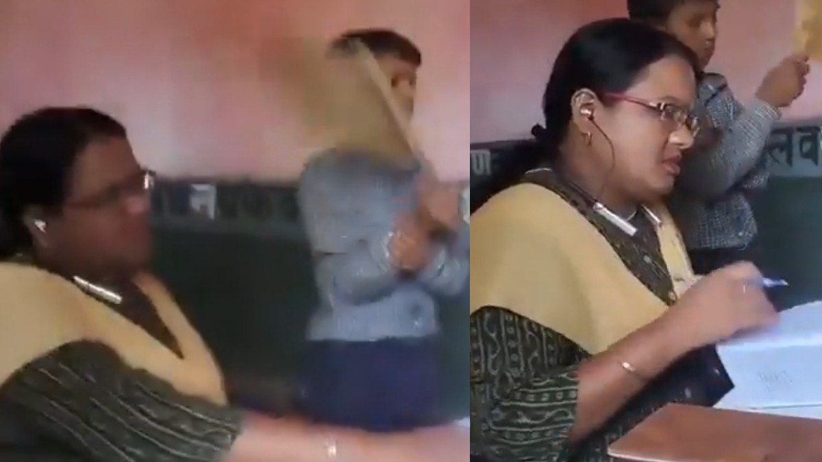 Teacher Distracted with Earphones While Child Fans Himself: Viral Video Raises Concerns Over Government School Standards