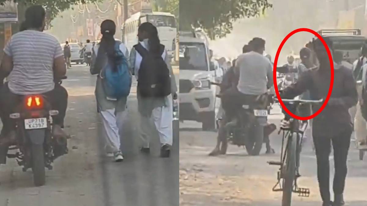 ರಸ್ತೆಯಲ್ಲೇ ಪುಂಡರ ಅಟ್ಟಹಾಸ: ಶಾಲಾ ವಿದ್ಯಾರ್ಥಿನಿಯರ ಕೈ ಹಿಡಿದು ಎಳೆದ ಕಿರಾತಕರು - ವಿಡಿಯೋ ಬಾರಿ ವೈರಲ್!!