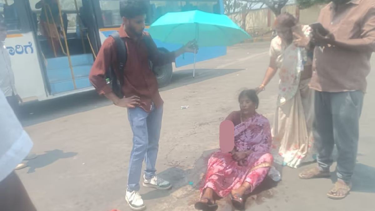 58-Year-Old Woman's Hand Crushed in Channapatna Bus Station Accident