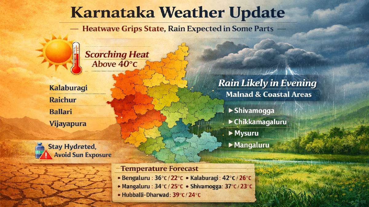 Karnataka Weather Today: Heatwave Intensifies, Rain Forecast in Several Districts