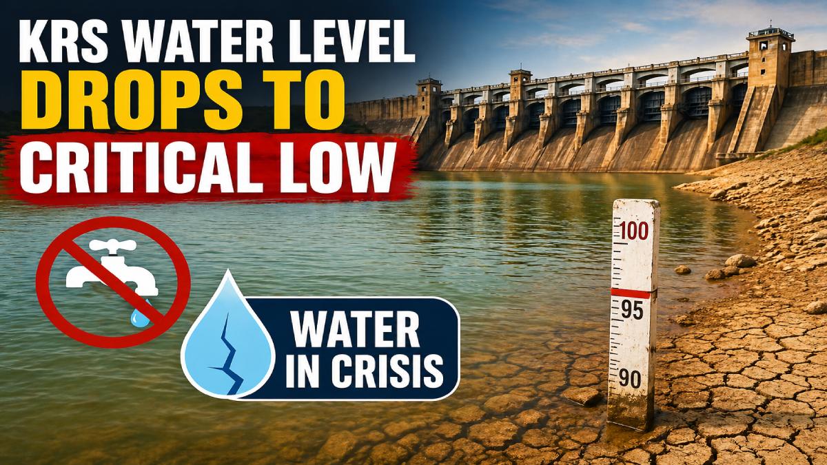 KRS Water Level Drops to Critical Low, Experts Warn of Possible Drinking Water Crisis in Karnataka